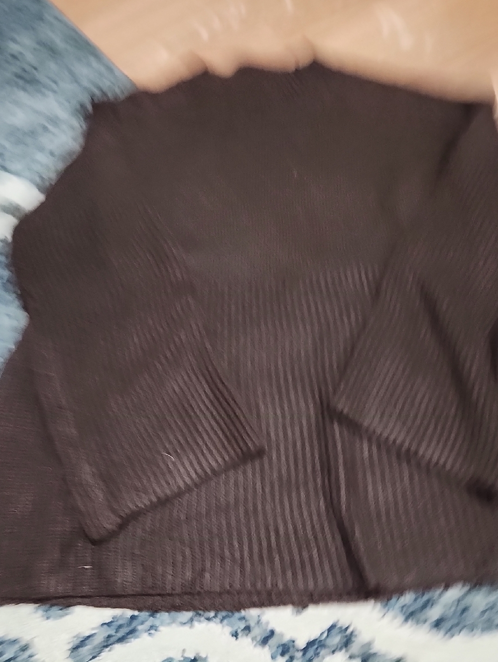Women’s Black Ribbed Knit Sweater